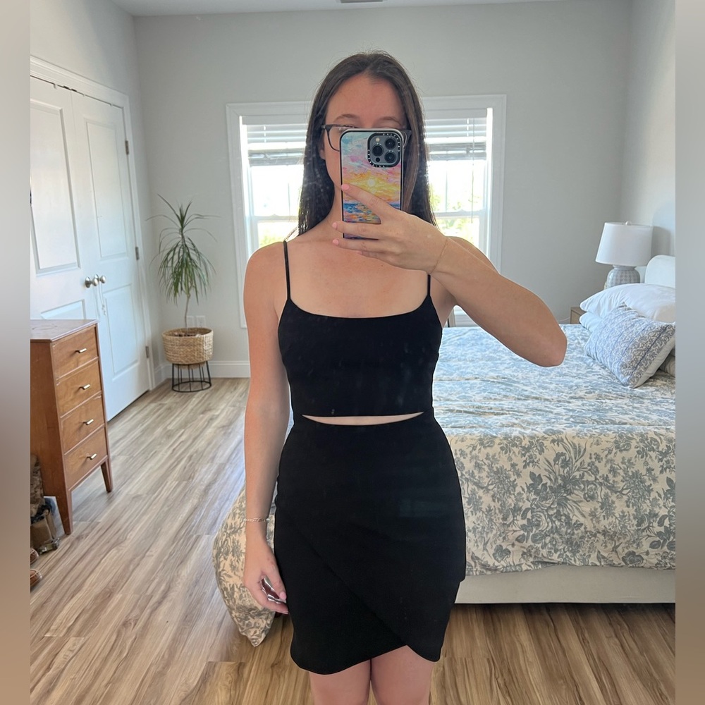 Lulu’s Black Cutout Mini Dress